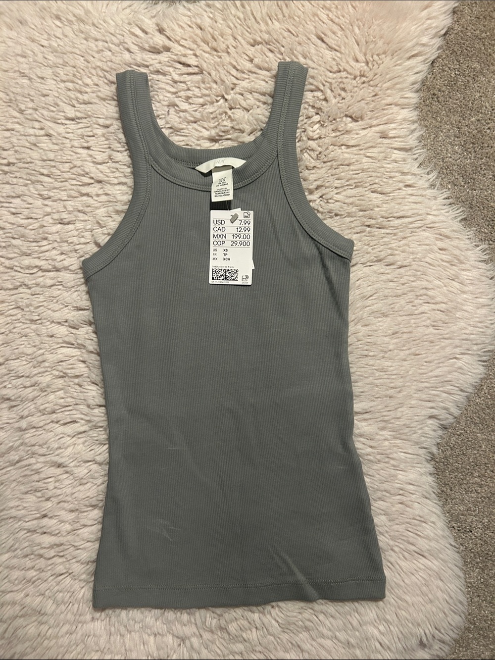 H&M Women’s Ribbed Tank Top — Gray
